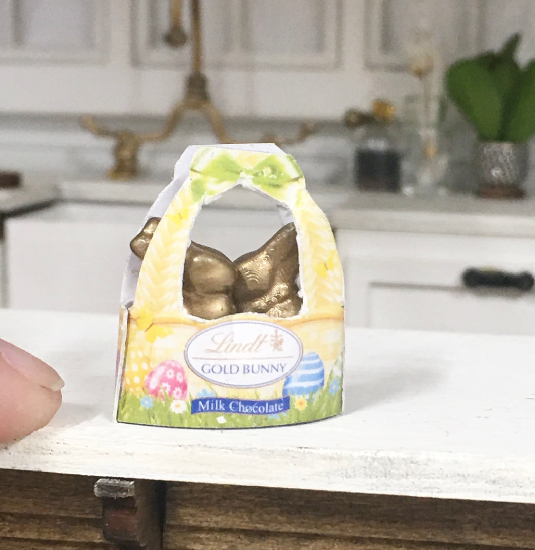 1:12 Scale | Miniature Dollhouse Farmhouse Easter Lindt Bunny Oval Box ...