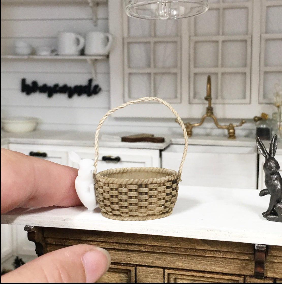 1:12 Scale | Miniature Dollhouse Farmhouse Easter Basket Oval Large ...