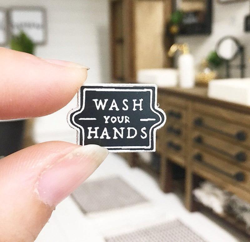 Miniature Wash Your Hands Sign