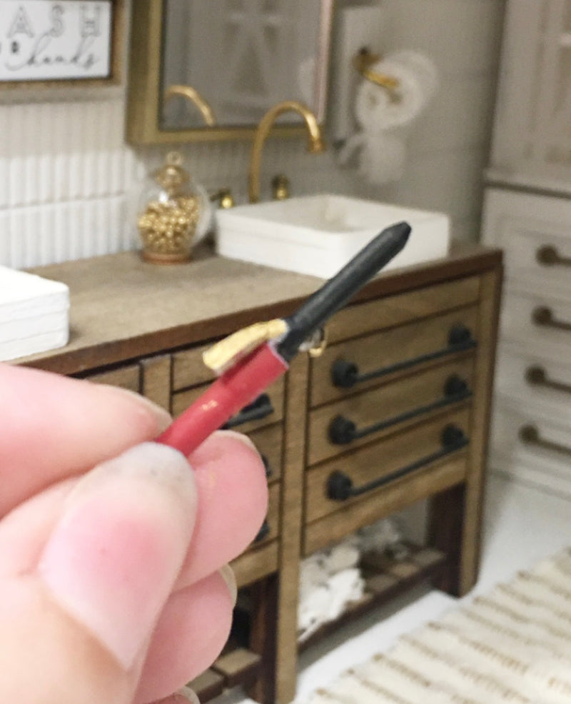 1:12 Scale | Miniature Farmhouse Red Curling Iron