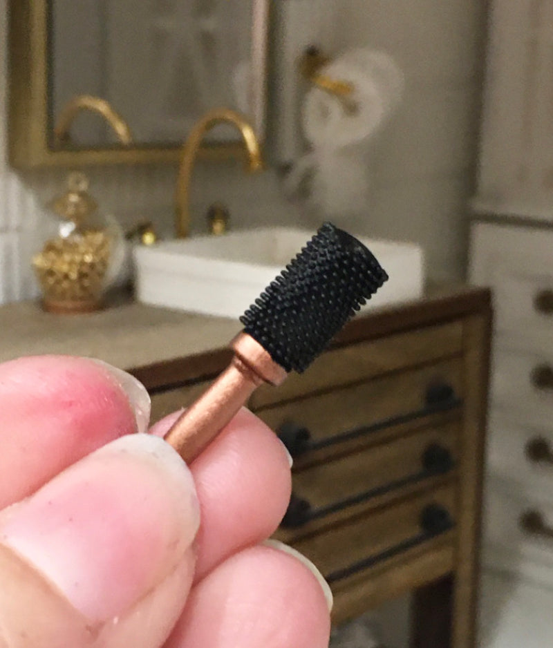 1:12 Scale | Miniature Farmhouse Rose Gold Hair Brush Round
