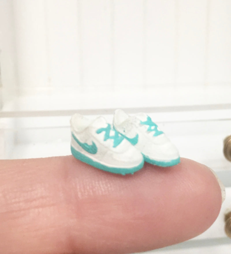 1:12 Scale | Miniature Farmhouse Baby Sneakers Nike Mint