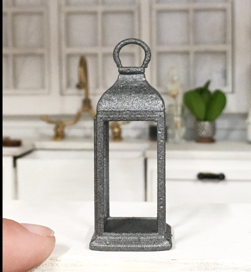 1:12 Scale | Miniature Dollhouse Farmhouse Metal Lantern Steel Large