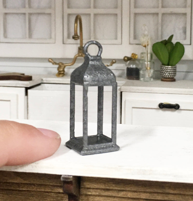 1:12 Scale | Miniature Dollhouse Farmhouse Metal Lantern Steel Small