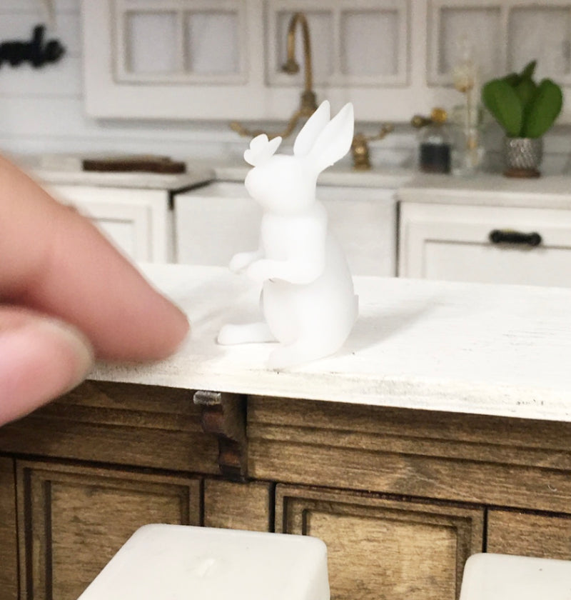 1:12 Scale | Miniature  Dollhouse Farmhouse Easter White Large Bunny