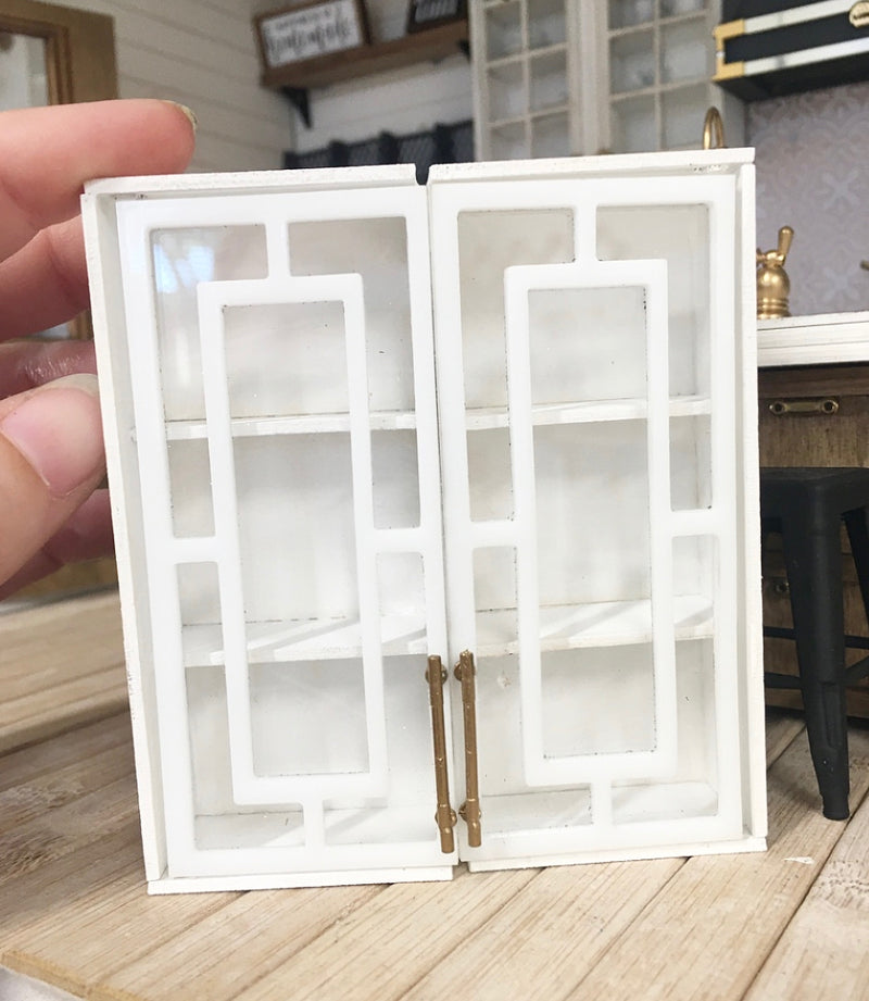 1:12 Scale | Miniature Farmhouse Kitchen Upper Cabinet Rectangle 4cm Left
