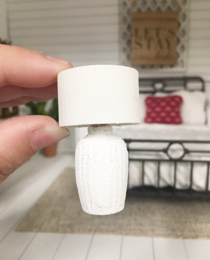 1:12 Scale | Miniature Dollhouse Farmhouse Anders Lamp Long Concrete White