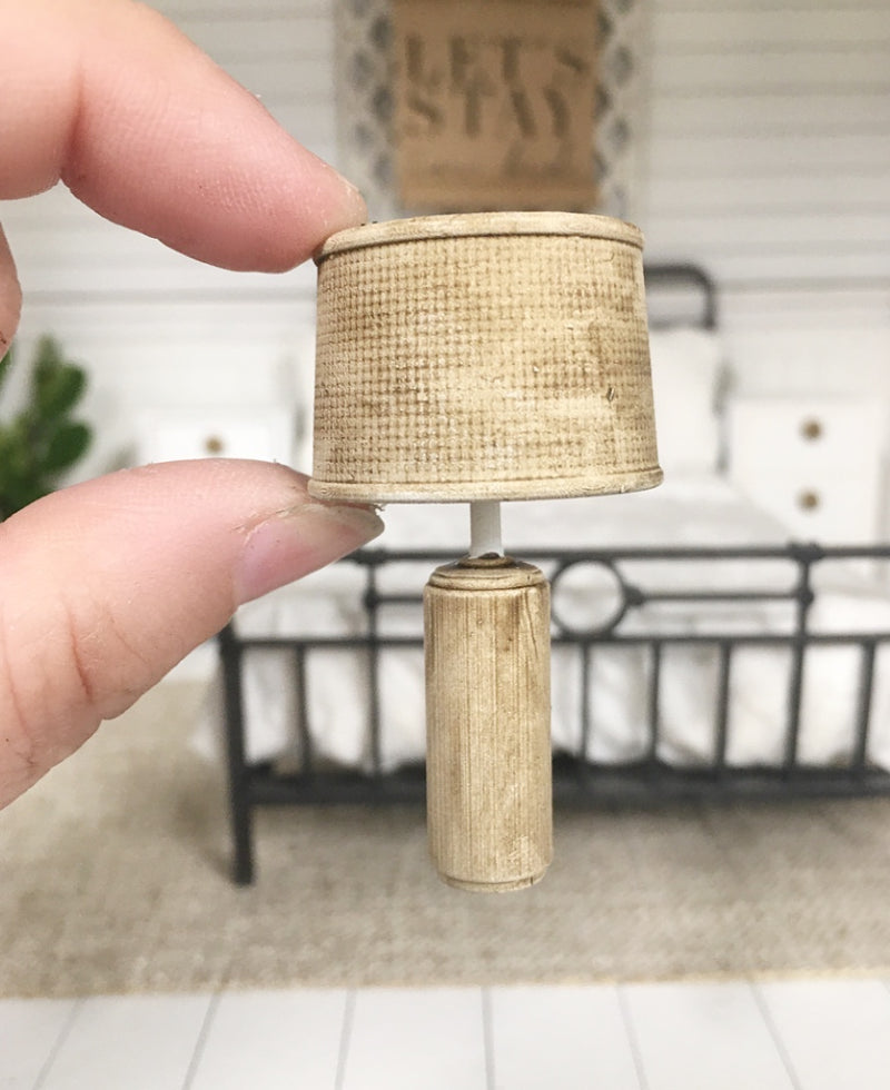 1:12 Scale | Miniature Dollhouse Farmhouse Rattan Lamp