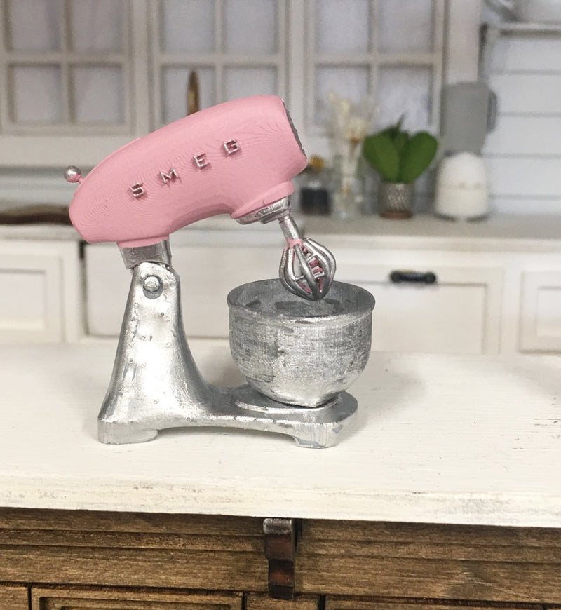 1:12 Scale | Miniature Farmhouse Smeg Mixer Pink