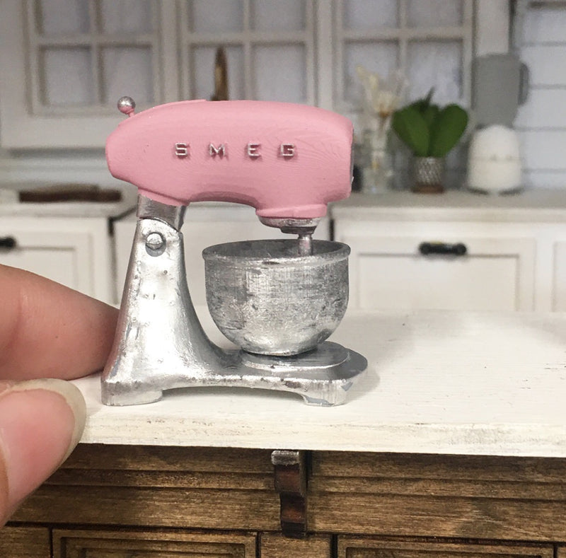 1:12 Scale | Miniature Farmhouse Smeg Mixer Pink