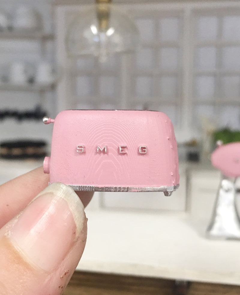 1:12 Scale | Miniature Farmhouse Smeg Toaster Pink