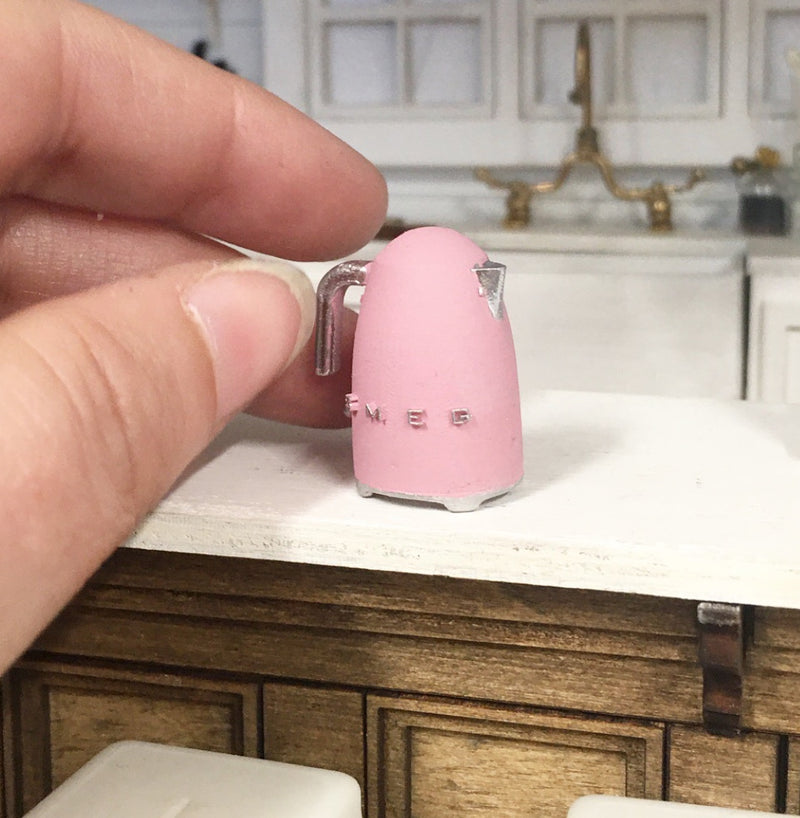 1:12 Scale | Miniature Farmhouse Smeg Kettle Pink