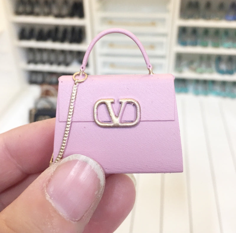 1:12 Scale | Miniature Farmhouse Valentino Garavani Handbag Pink