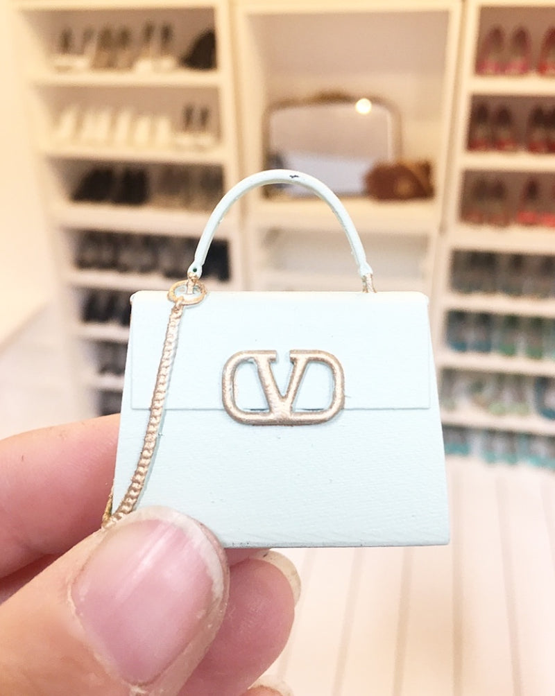 1:12 Scale | Miniature Farmhouse Valentino Garavani Handbag Mint