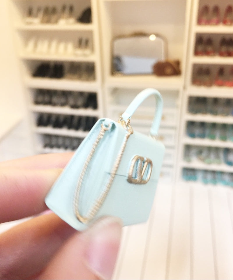 1:12 Scale | Miniature Farmhouse Valentino Garavani Handbag Mint