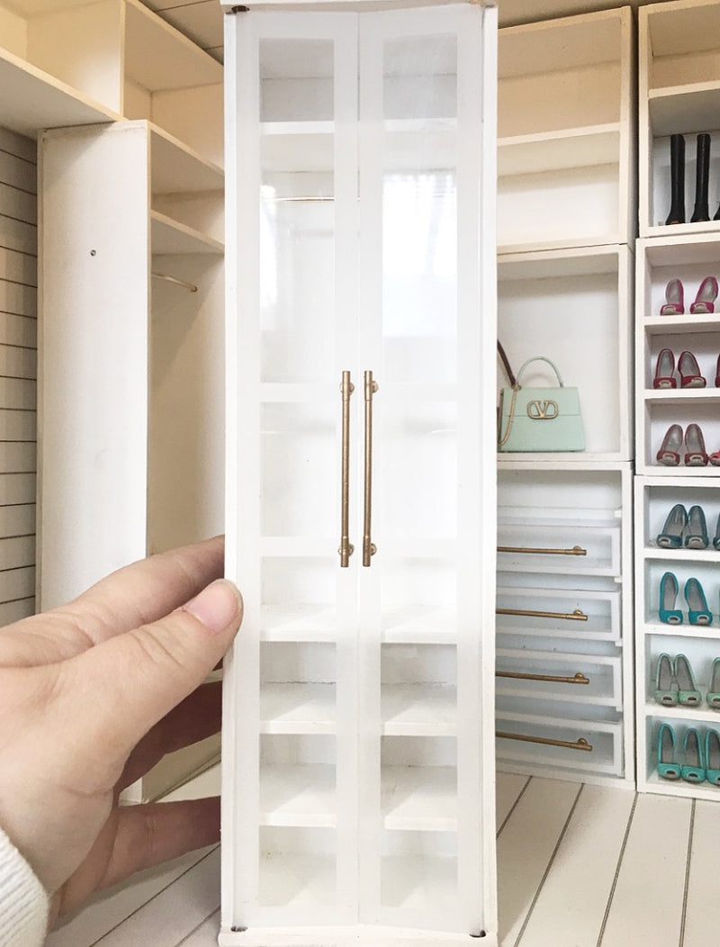 1:12 Scale | Miniature Farmhouse Large Wardrobe with Doors