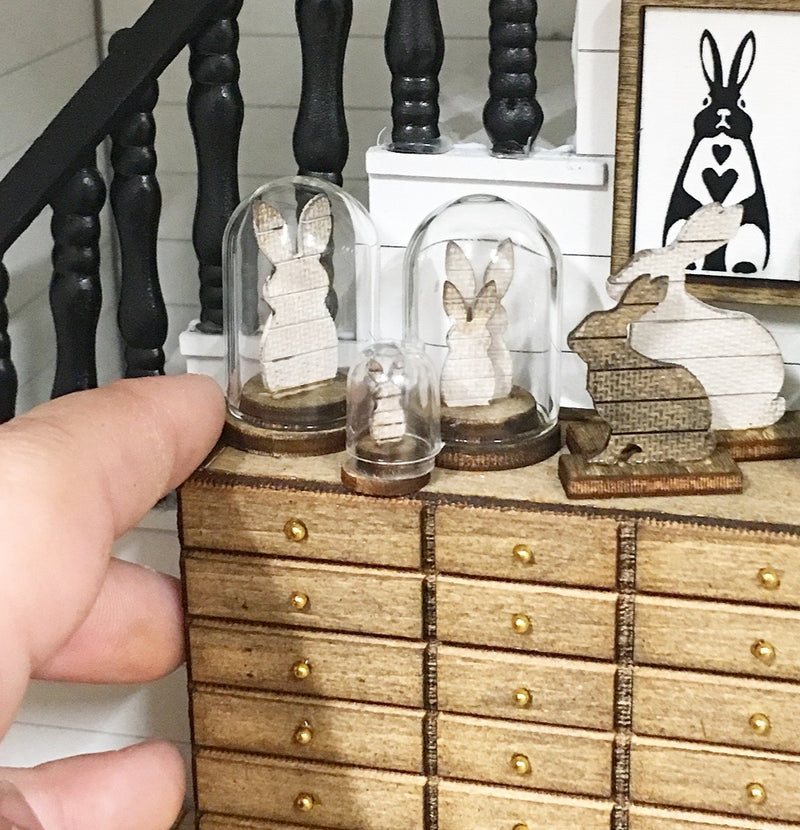 1:12 Scale | Miniature Duo Shiplap Dome Bunny