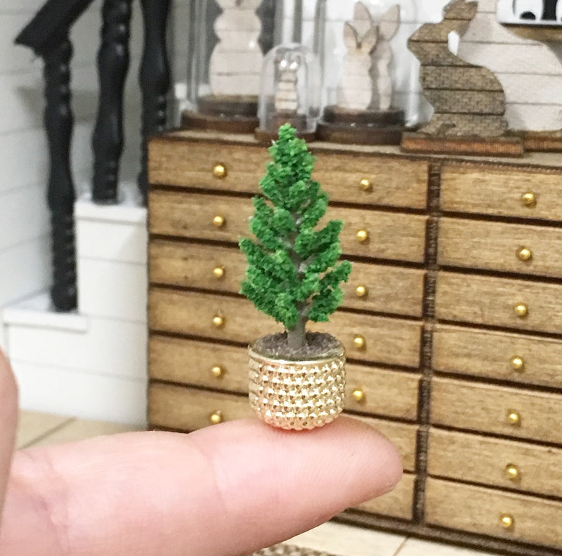 1:12 Scale | Miniature Gold Dotted Plant