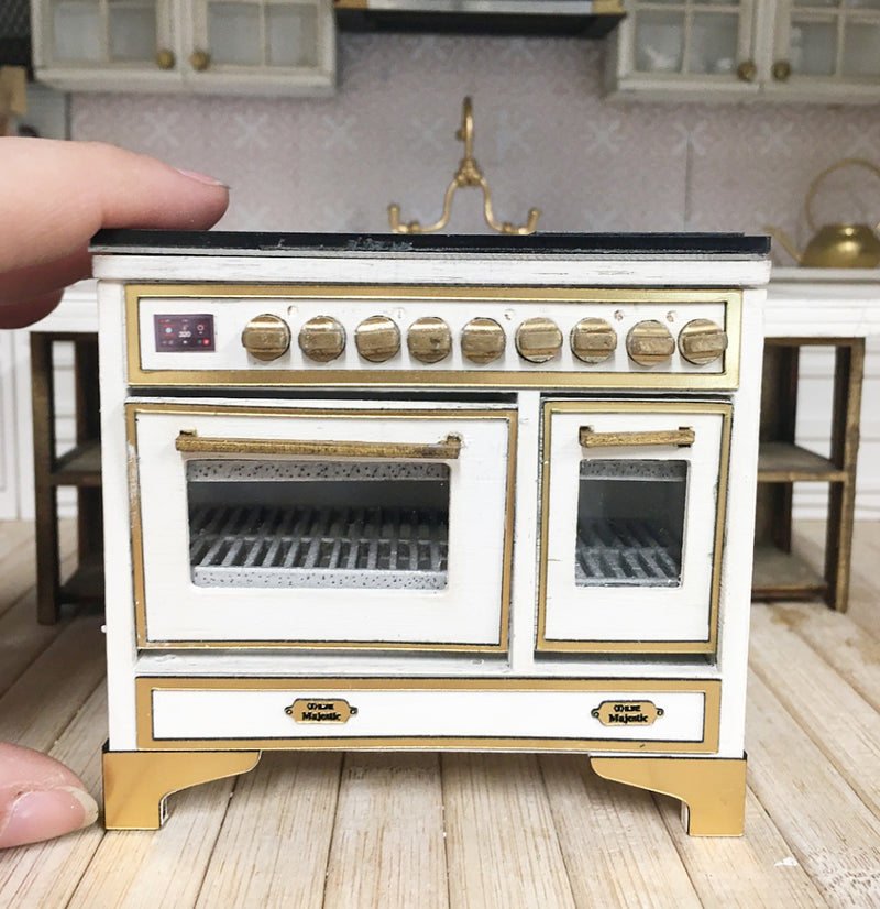 1:12 Scale | Miniature Ilve Majestic Opening Double Stove White