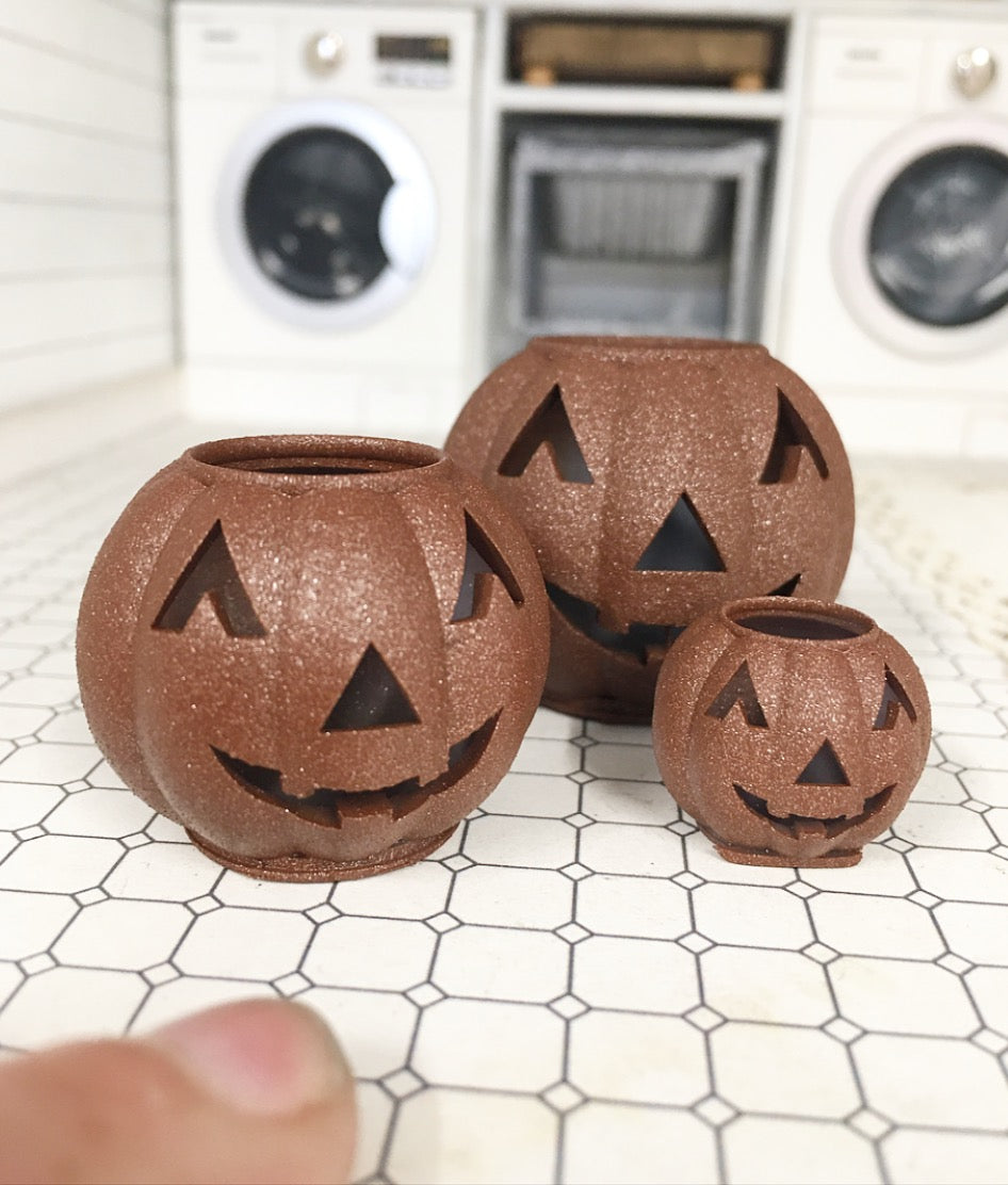 1:12 Scale | Miniature Dollhouse 1:12 scale Mini Jack O Lanterns Set o ...