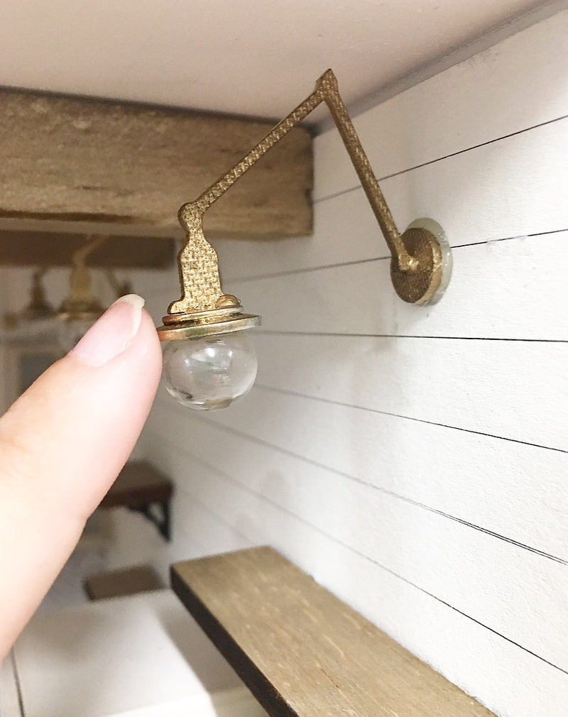Miniature Farmhouse Gold Hanging Light