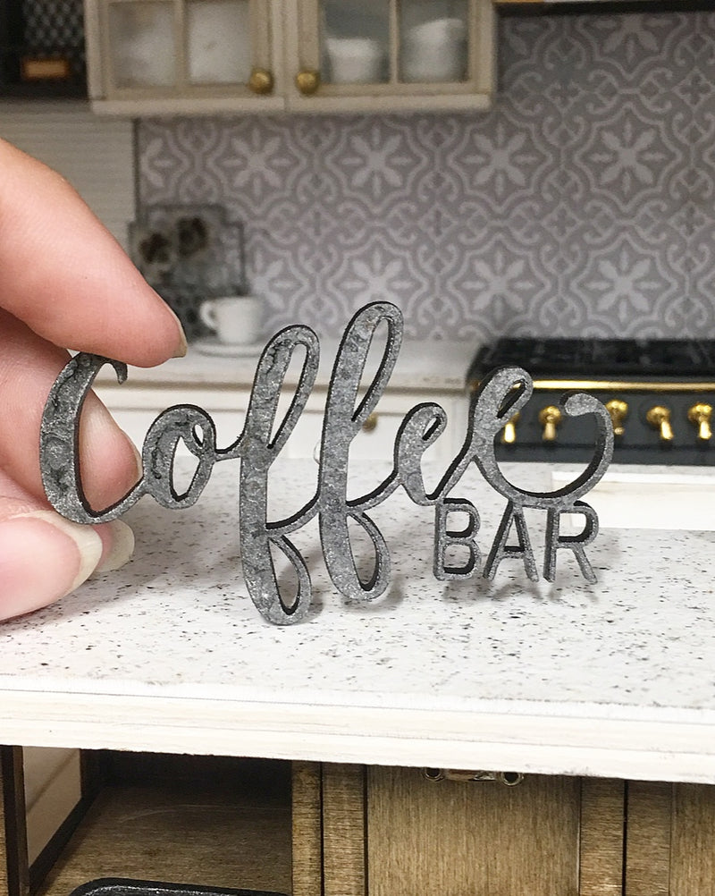 1:12 Scale | Miniature Coffee Bar Sign