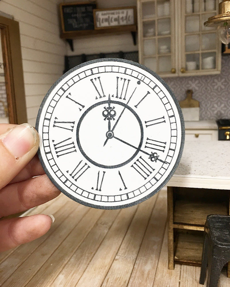 1:12 Scale | Miniature Farmhouse Large Clock