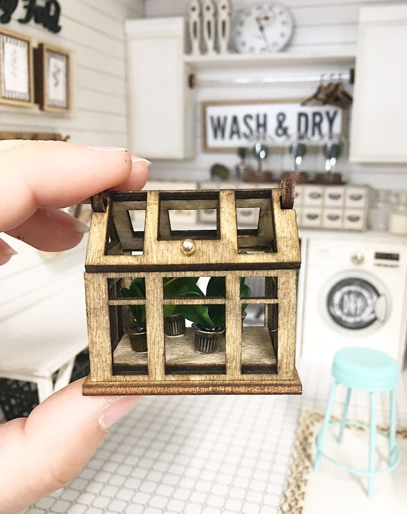 1:12 Scale | Miniature Farmhouse Opening Terrarium