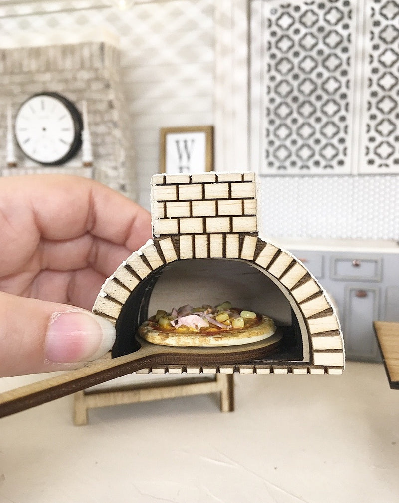 1:12 Scale | Miniature Farmhouse  Extra Large Pizza Oven with Paddle