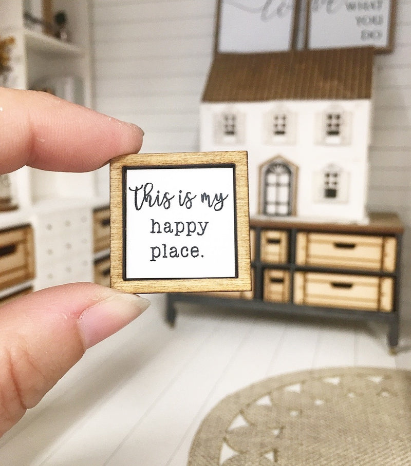 1:12 Scale | Miniature Farmhouse Sign This Is My Happy Place