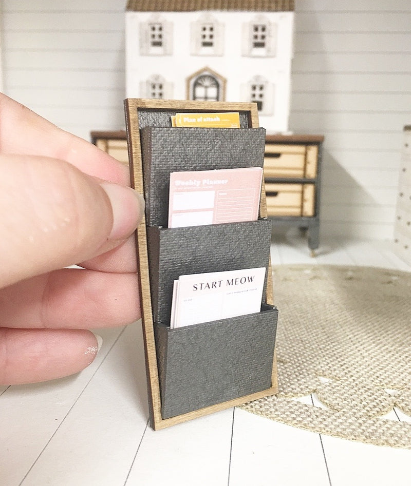 1:12 Scale | Miniature Farmhouse Office Wall Pockets