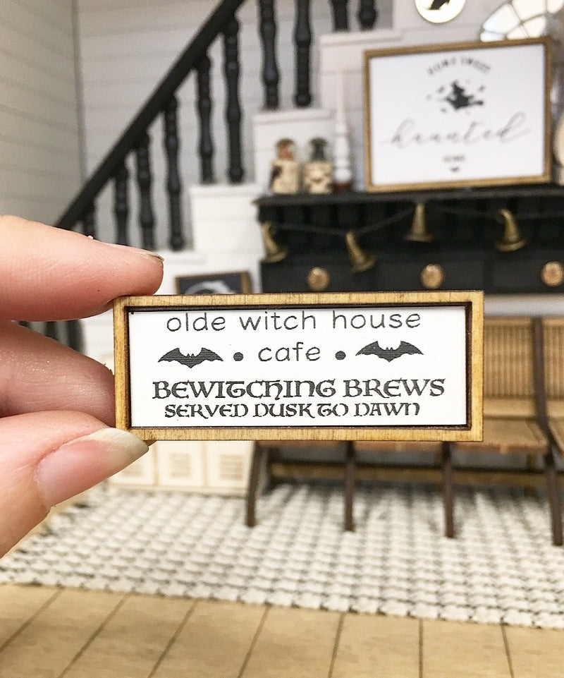 1:12 Scale | Miniature Farmhouse Sign Bewitching Brews
