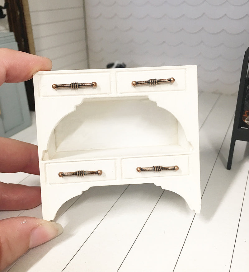 1:12 Scale | Miniature Farmhouse Arched Nightstand Table