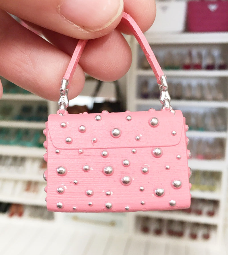 1:12 Scale | Miniature Farmhouse Louis Vuitton Twist Balls Bag Candy Pink