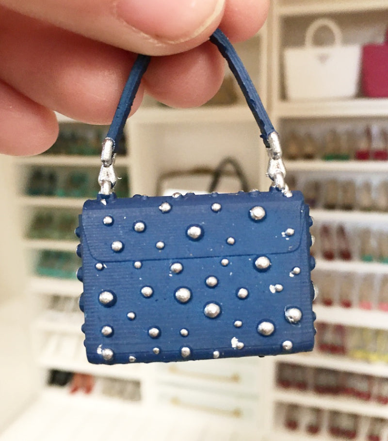 1:12 Scale | Miniature Farmhouse Louis Vuitton Twist Balls Bag Blue