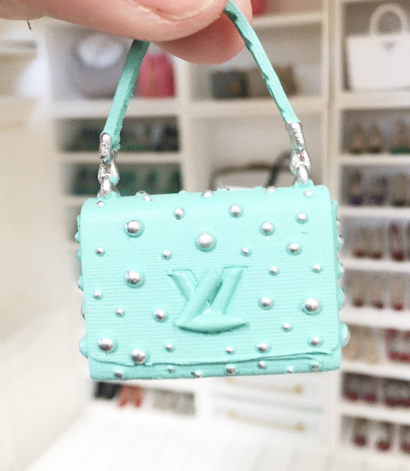 1:12 Scale | Miniature Farmhouse Louis Vuitton Twist Balls Bag Mint