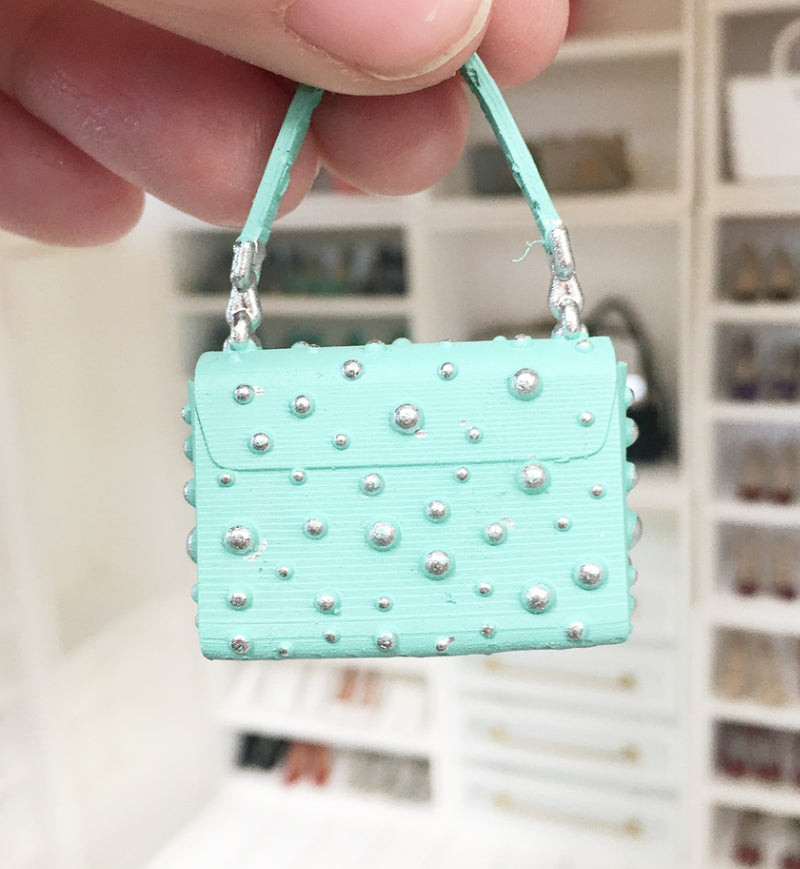 1:12 Scale | Miniature Farmhouse Louis Vuitton Twist Balls Bag Mint