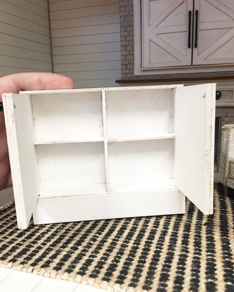 1 :12 Scale | Miniature Farmhouse Bookcase Barn Door Cupboard