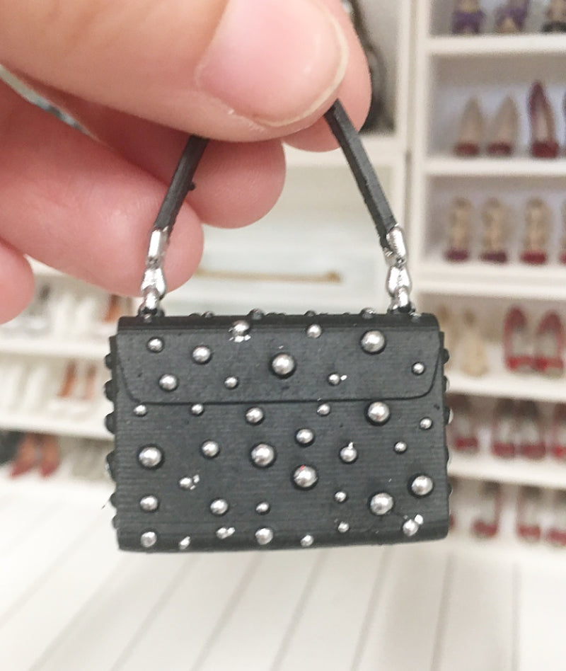 1:12 Scale | Miniature Farmhouse Louis Vuitton Twist Balls Bag Black