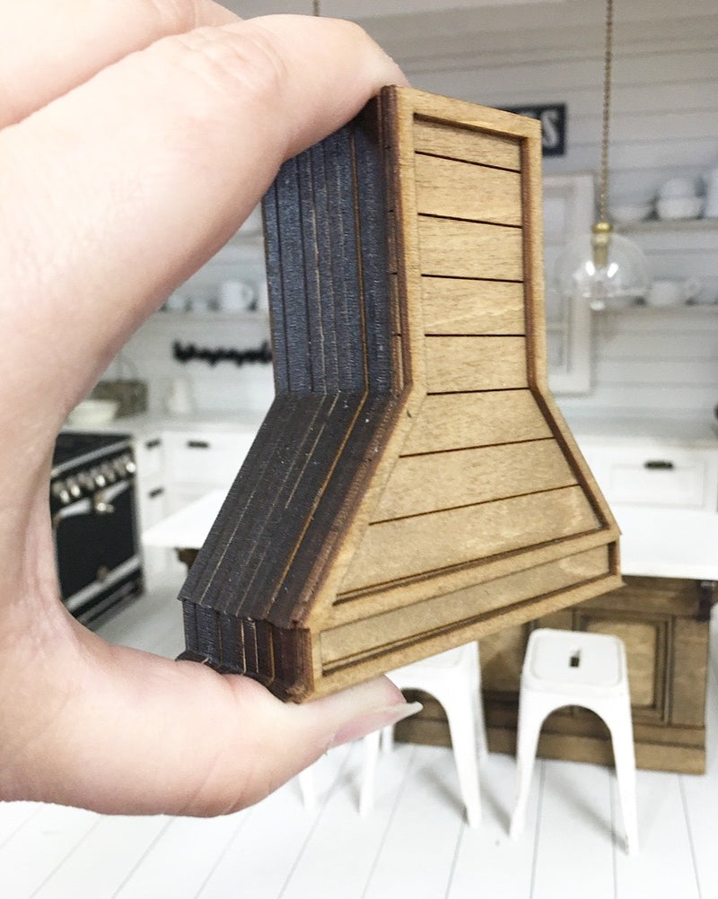 1:12 Scale | Miniature Farmhouse Wood Shiplap Hood
