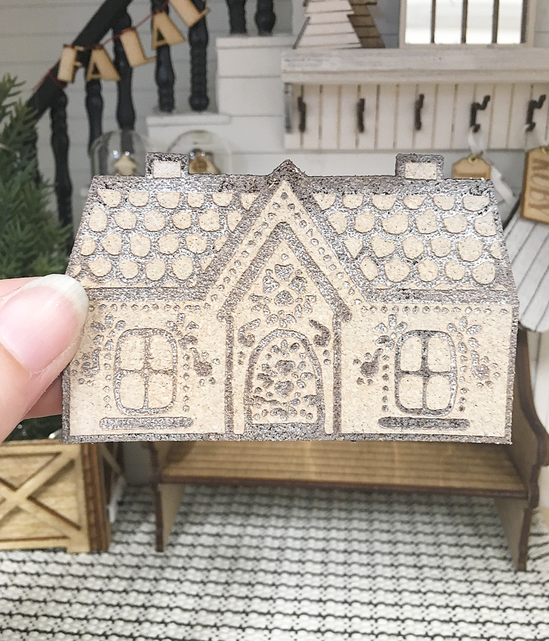 1:12 Scale | Miniature Farmhouse Doormat Gingerbread House