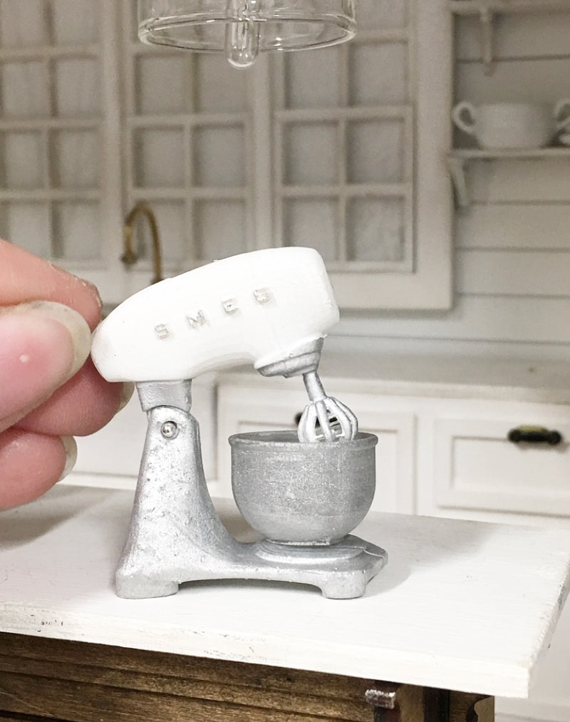 1:12 Scale | Miniature Farmhouse Smeg Mixer White