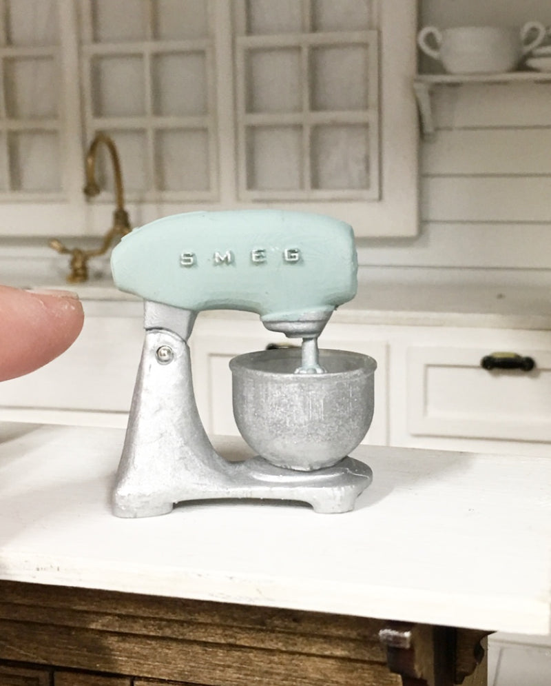 1:12 Scale | Miniature Farmhouse Smeg Mixer Blue
