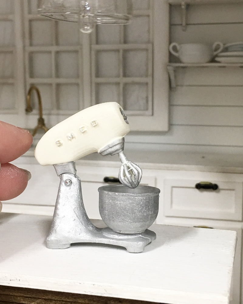 1:12 Scale | Miniature Farmhouse Smeg Mixer Ivory