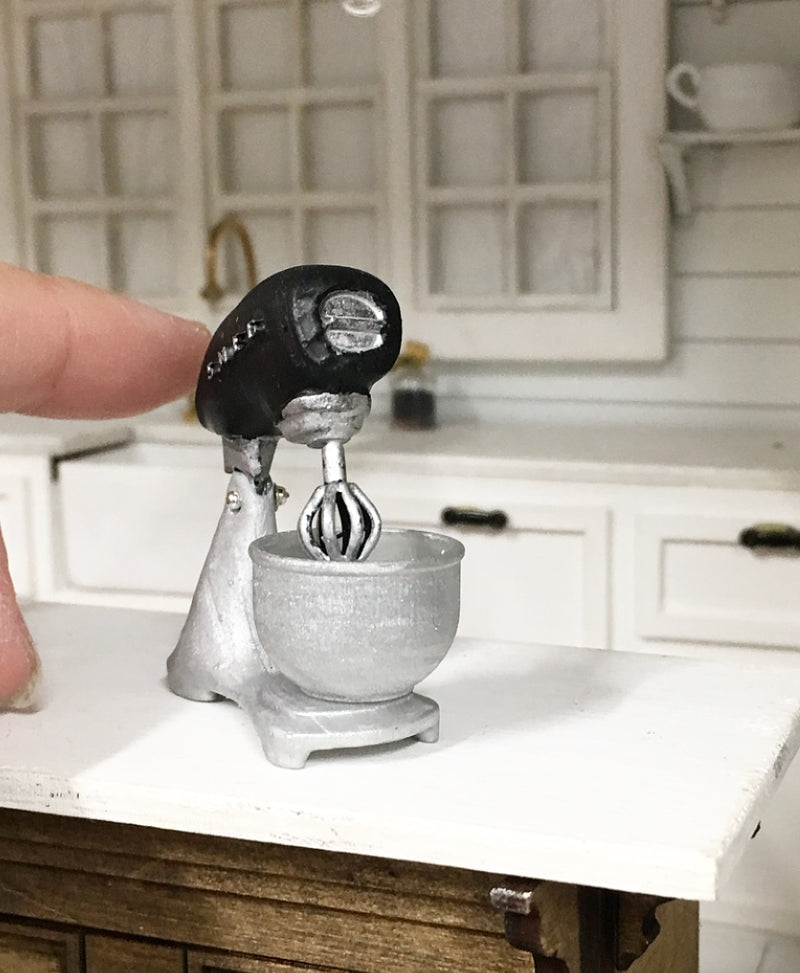 1:12 Scale | Miniature Farmhouse Smeg Mixer Black