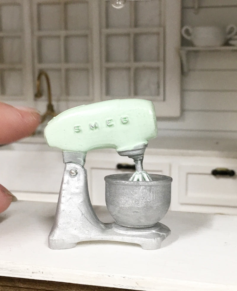 1:12 Scale | Miniature Farmhouse Smeg Mixer Mint