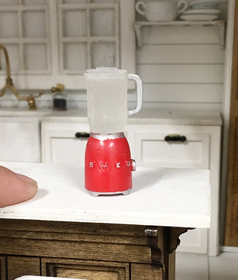 1:12 Scale  Miniature Farmhouse Smeg Blender Red