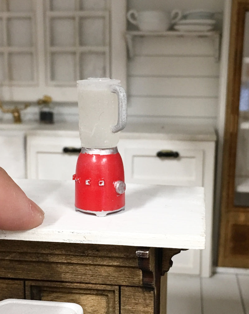 1:12 Scale | Miniature Farmhouse Smeg Blender Red
