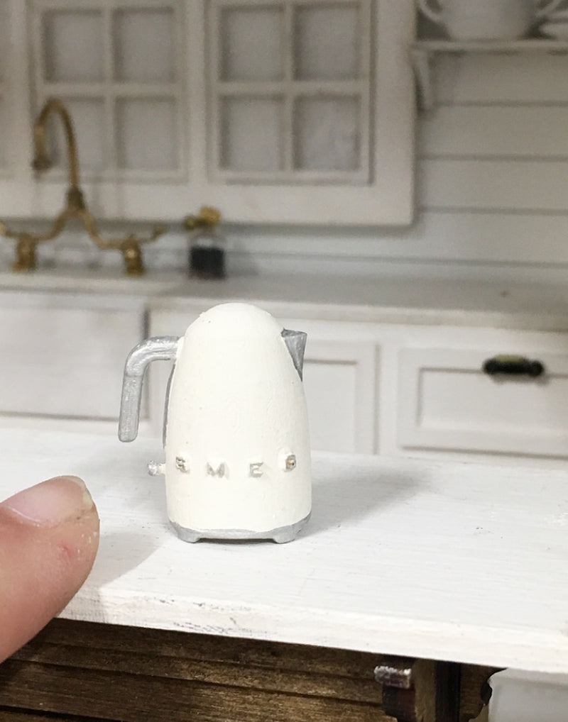 1:12 Scale | Miniature Farmhouse Smeg Kettle Ivory