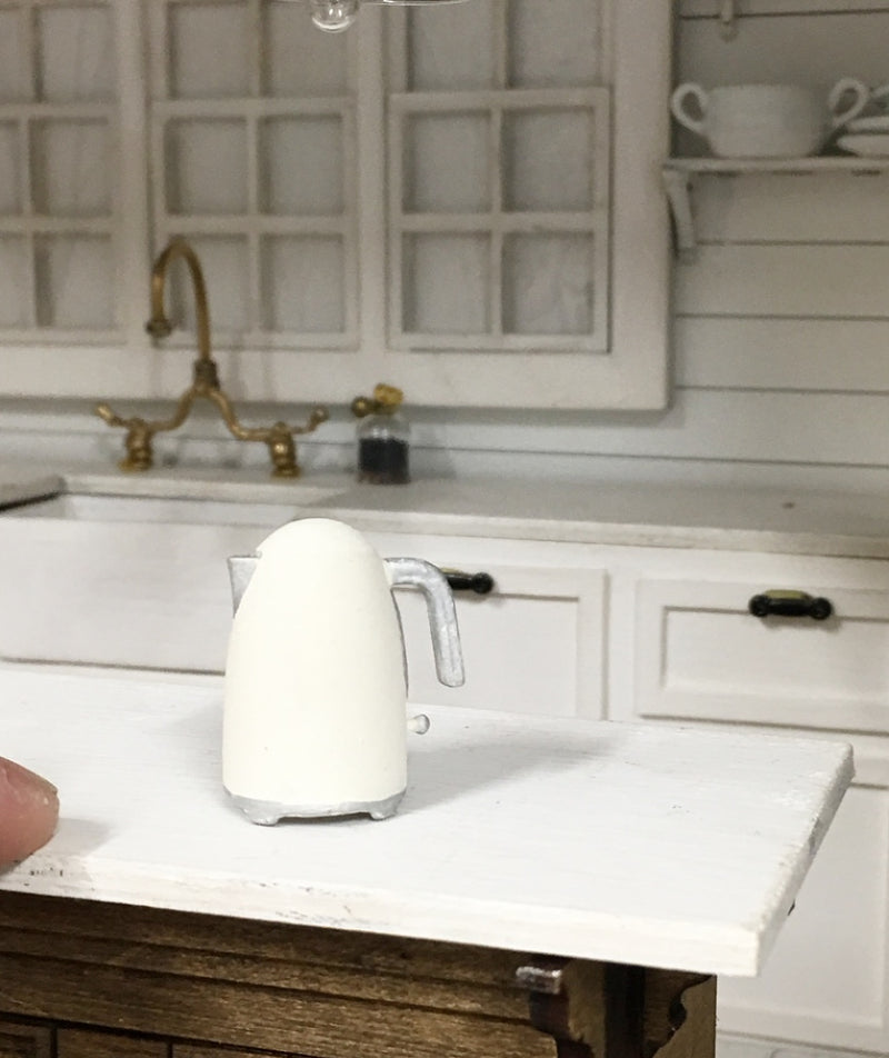 1:12 Scale | Miniature Farmhouse Smeg Kettle Ivory